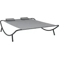 Syfax Chaise longue d'extérieur Tissu Anthracite
