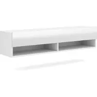 Vivaldi Meuble TV suspendu avec 2 niches et 2 portes - L140 cm