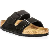 Birkenstock Sandale Arizona Noir Fond souple Velours Normal Unie