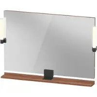 Duravit Sivida miroir, noir diamant mat, 1050x36x650mm, éclairage à poser, interrupteur à détecteur, raccordement au réseau, SV74230BD790000