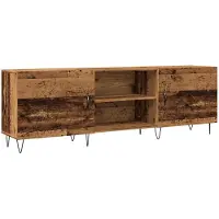 vidaXL Armoire TV imitation vieux bois 150x30x50 cm Matériau dérivé du bois