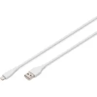 Digitus USB 2.0 Kabel Typ A-Lightning Silikon 0,5m MFI weiß