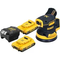 DeWalt DCW 210 D2 Ponceuse excentrique sans fil 18 V 125 mm Brushless + 2x batterie 2,0 Ah + chargeur