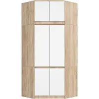 Akord Armoire D'angle Avec Surmeuble Chêne Sonoma/Blanc 100X50X235