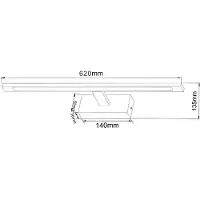 Zuma Line Applique murale LED ALTER noire 20 W, blanc neutre, 2400 lm, métal, dimensions : 13,5 x 62 x 5 cm, IP44,