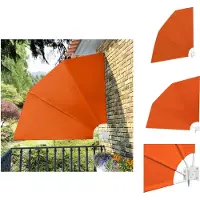 vidaXL Éventail de balcon pliable Terracotta-Rouge 210×210 cm - Parasols et ombrelles