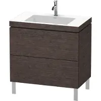 Duravit L-Cube c-bonded Ensemble vertical, 2 tiroirs, sans trop-plein, 1 trou pour robinet, 800x698x480mm, LC6937O7272