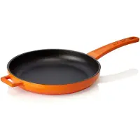 WAS Germany LAVA poêle carrée orange Ø 21 cm, série Poêles à frire poignée fonte émaillée