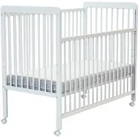 WEBABY - Lit bébé coulissant en bois 60x120 LIVO Blanc
