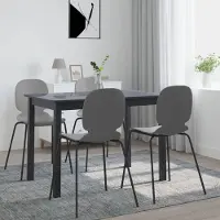Prolenta Maison Exclusive - Table à manger noire 114 x 71 x 75 cm en bois d'hévéa massif