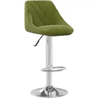 vidaXL Tabouret de bar vert clair velours
