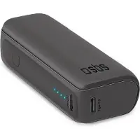 SBS Powerbank 1xusb-a & 2xusb-c 5000mah 10w Compact Black