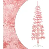 vidaXL Semi-sapin de Noël artificiel avec support Rose élancé 150 cm , Sapins de Noël artificiels Design 2024