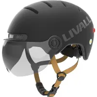 LIVALL L23 Smart City casque cycliste noir 54-58 cm avec visière, LED et fonction SOS