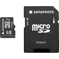 Agfa 16Go MicroSDHC Class 10, 16384 MB, Micro Secure Digital High-Capacity (MicroSDHC), 15 mm, 11 mm, 1 mm, Blase