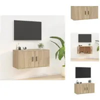 vidaXL Armoire TV murale chêne Sonoma 80x34,5x40 cm - Meuble TV