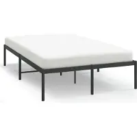 Syfax Cadre de lit métal sans matelas noir 120x190 cm