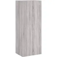 vidaXL Meuble TV mural gris Sonoma 40,5x30x102 cm Matériau dérivé du bois
