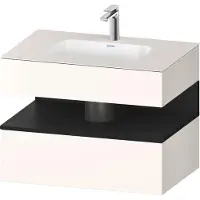 Duravit Collection One lavabo à encastrer avec meuble sous-vasque en console, 800x550x600mm, niche en chêne noir, QA4785016840010