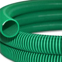 Wiltec Tuyau spiralé de refoulement - 5 m - Vert Flexible - Ø 50 mm (2") - avec Spirale de renforcement - évcuation, écoulement, drainage, arrosage sans pression