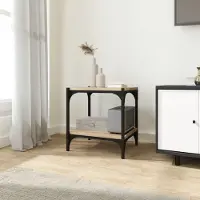 Prolenta Maison Exclusive - Meuble TV Chêne Sonoma 40x33x41 cm Matériau dérivé du bois et acier