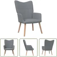 The Living Store fauteuil de relaxation en tissu gris clair