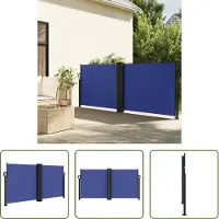 The Living Store Store latéral extensible bleu 120x1000 cm