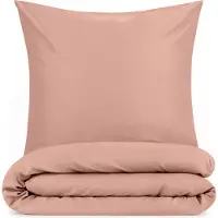 Blumtal linge de lit 155x200cm + taie d'oreiller 50x80cm - Microfibre Bed Sheets 155x200cm - 2pcs set linge de lit rose