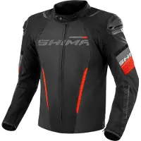 SHIMA Solid 2.0 Imperméable Noir Rouge Blouson Textile Taille 3XL