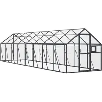 Super Merchant Volière Anthracite 1,79x8x1,85 m Aluminium