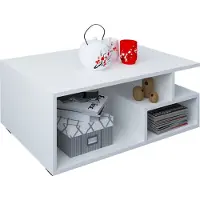 VCM Table basse en bois | Sofatic avec espace de rangement suffisant | Dimensions env. H. 40 x W. 80 x D. 50 cm | Table salon - Sulas