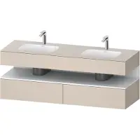 Duravit Collection One lavabo à encastrer avec meuble sous-vasque en console, 1600x550x600mm, niche blanc mat, lavabos doubles, QA4797018830000