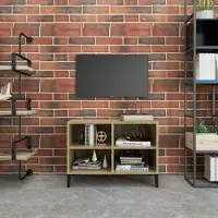 Prolenta Maison Exclusive - Meuble TV avec pieds métalliques Chêne Sonoma 69,5x30x50cm