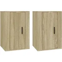 Syfax Meubles TV muraux 2 pcs Chêne sonoma 40x34,5x60 cm