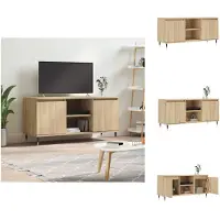 vidaXL Armoire TV Chêne Sonoma 104x35x50 cm Bois composite - Meuble TV