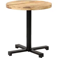 Prolenta Maison Exclusive - Table de bistrot ronde Ø 70 x 75 cm en bois de manguier brut
