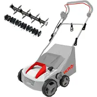 Ikra Scarificateur électrique IEVL 1838 | 1800 W | Largeur de travail 38 cm | Profondeur de travail +5 à -12 mm | Sac de ramassage 40 L inclus