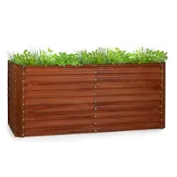 Blumfeldt Rust Grow potager surélevé de jardin finition rouille en tôle d'acier galvanisée