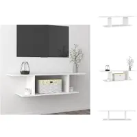 vidaXL Armoire TV murale blanc 103x30x26,5 cm - Meuble TV
