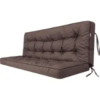 Stanis³aw Jurga Pillowprim "Pola" coussin pour balancelle - 120x110cm - résistant aux intempéries & confortable, brun foncé