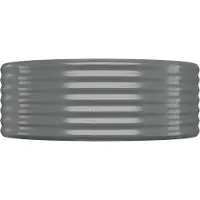 Syfax Lit surélevé de jardin Acier galvanisé 249x100x36cm gris
