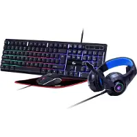 Gembird GGS-UMGL4-02 keyboard Mouse included Gaming USB QWERTY US English Black