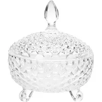Clayre & Eef Bocal à provisions Ø 17x19 cm Verre transparent
