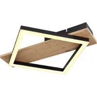Globo Lighting Plafonnier métal noir mat, LED
