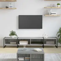 Prolenta Maison Exclusive - Meuble TV, dimensions 170,5 x 36 x 30,5 cm, fabriqué en panneaux de particules imitation bois Sonoma gris