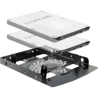 DeLOCK Kit de montage 3,5" pour 2x 2,5" HDD Métal noir