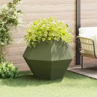 Prolenta Maison Exclusive - Bac à plantes vert olive 100 x 100 x 80 cm en acier