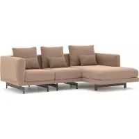 AEA Designer Möbel Beige Eck Garnitur Polstermöbel Wohnzimmer Sofa Couch