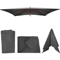 Mendler Housse De Rechange Pour Parasol En Bois Florida 2x3m, Housse De Parasol De Jardin Anthracite