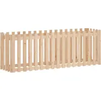 Syfax Lit surélevé de jardin design de clôture 200x50x70cm pin massif